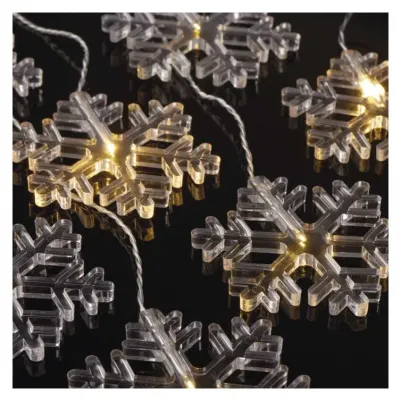Girlanda świąteczna 8 LED sople śnieżynki 45x84 cm ciepła biel IP44 EMOS  (DCGW06)