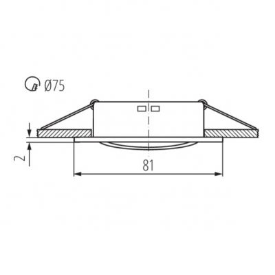 Oprawa punktowa oczko GX5,3 1x50W  IIIkl. 12V IP20 NAVI CTX-DT10-AB patynowy mosiądz 02554 KANLUX (2554)