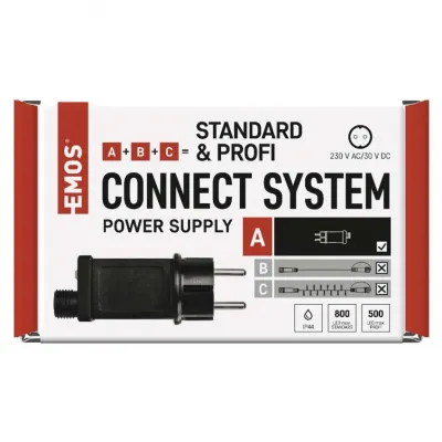 Zasilacz choinkowy do serii Standard i Profi 800LED IP44 timer D1ZB05 EMOS (D1ZB05)