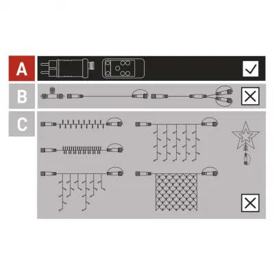Zasilacz choinkowy do serii Standard i Profi 800LED IP44 timer D1ZB05 EMOS (D1ZB05)
