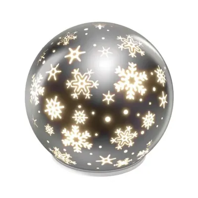 Ozdoba świąteczna LED szklana kula10 LED 12 cm 3x AA ciepła biel IP20 timer EMOS (DCLW28)