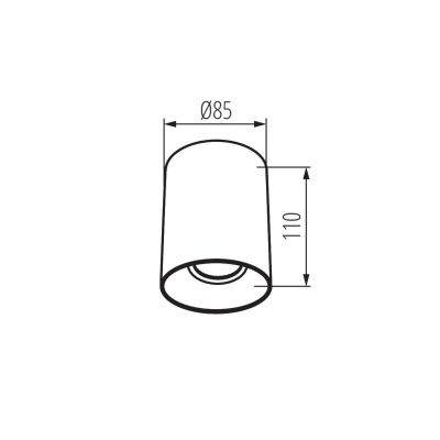 Oprawa sufitowa punktowa RITI GU10 B/G  27571 KANLUX (27571)