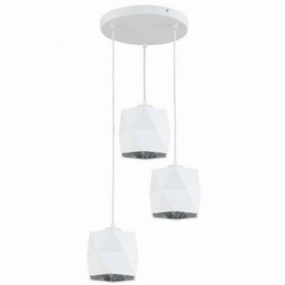 TK-Lighting lampa wisząca Siro White 3xE27 max 60W biała/srebrna (3250)