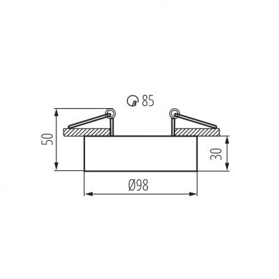 Oprawa punktowa MINI BORD DLP-50-W 28782 KANLUX (28782)