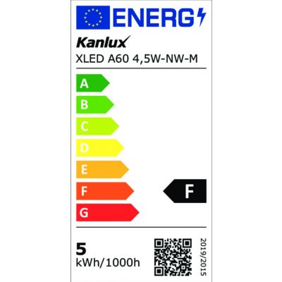 Żarówka XLED LED A60 E27 4,5W 470lm 4000K barwa neutralna 230V 29608 KANLUX (29608)