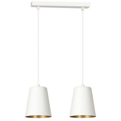 Emibig lampa wisząca MILAGRO 2 WHITE / GOLD E27 60W MAX 414/2 (414/2)