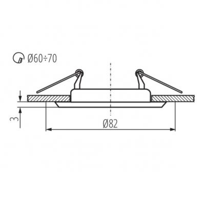 Oprawa punktowa 1x50W GU5,3 12V IP20 ARGUS CT-2114-C chrom 00301 KANLUX (301)