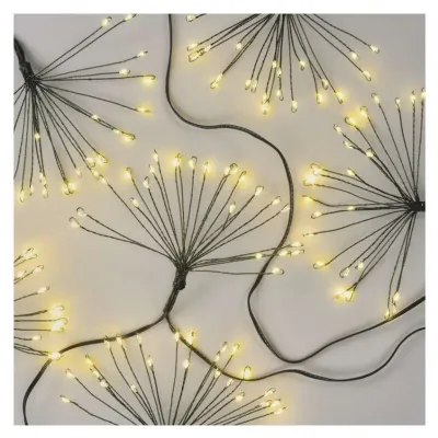 Lampki świąteczne nano łezki frędzle 450 LED 8 m ciepła biel IP20 timer EMOS (D3AW11)