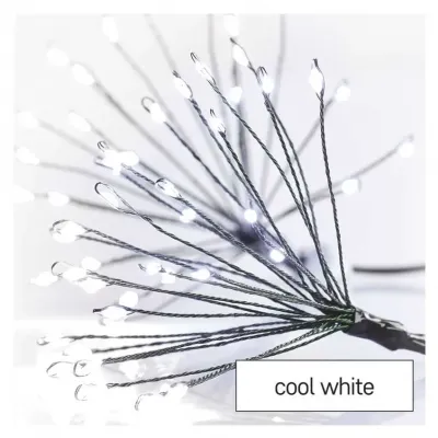 Lampki nano łezki frędzle 150 LED 2,35 m zimna biel IP20 timer EMOS (D3AC08)