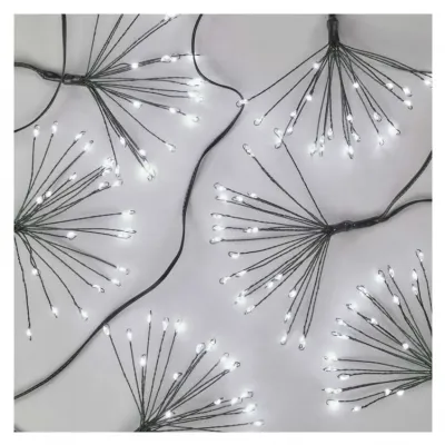 Lampki nano łezki frędzle 150 LED 2,35 m zimna biel IP20 timer EMOS (D3AC08)