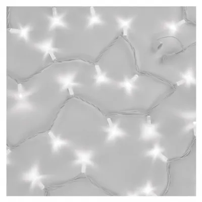 Lampki choinkowe Profi 50 LED 5m zimna biel biały przewód IP44 timer EMOS (D2AC02)