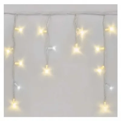 Oświetlenie łączone Profi sople 50LED 3m ciepła+zim biel biały błysz przewód IP44 timer (D2CN02)
