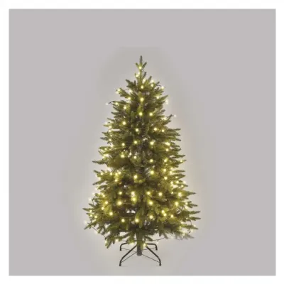 Lampki choinkowe 300 LED cherry 30m ciepła biel zielony przewód IP44 8 programów timer EMOS (D5AW24)