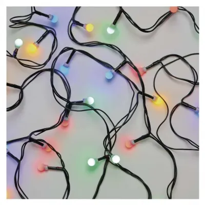 Lampki choinkowe 300 LED cherry 30m multikolor zielony przewód IP44 8 programów timer EMOS (D5AM24)