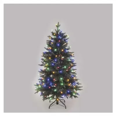 Lampki choinkowe 300 LED cherry 30m multikolor zielony przewód IP44 8 programów timer EMOS (D5AM24)