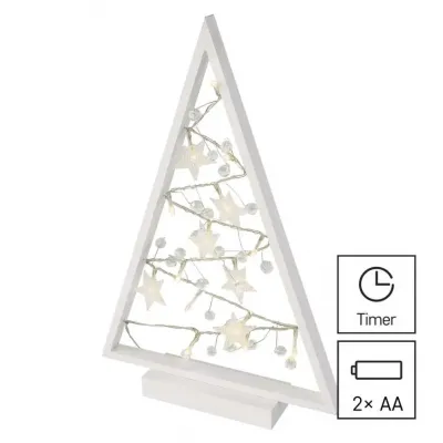Choinka świateczna 15 LED dekoracja 40cm 2x AA ciepła biel IP20 timer EMOS (DCWW27)