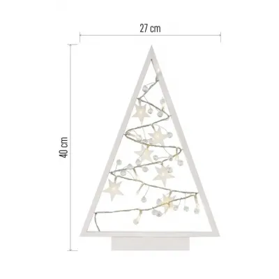 Choinka świateczna 15 LED dekoracja 40cm 2x AA ciepła biel IP20 timer EMOS (DCWW27)