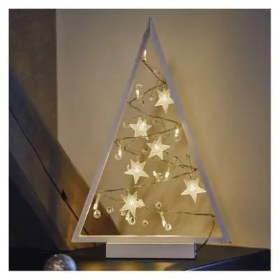 Choinka świateczna 15 LED dekoracja 40cm 2x AA ciepła biel IP20 timer EMOS (DCWW27)