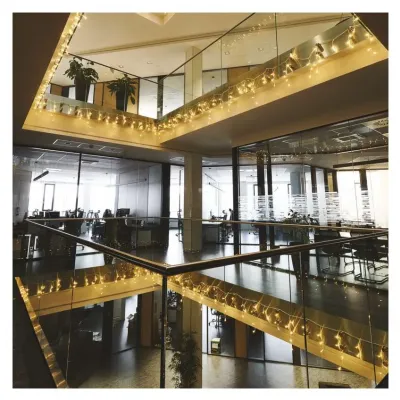 Lampki choinkowe łączone Profi  sople 50 LED 3m ciepła biel biały przewód IP44 timer EMOS (D2CW02)