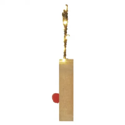 Ozdoba świąteczna renifer 8 LED 16 cm 2x AAA ciepła biel IP20 timer EMOS (DCWW42)