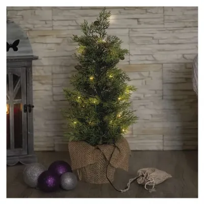 Ozdoba świąteczna choinka 30 LED 50 cm ciepła biel IP44 timer EMOS (DCTW31)