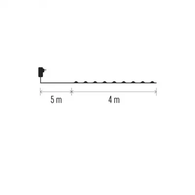 Lampki świąteczne nano łezki 4m 40 LED ciepła biel IP44 timer EMOS (D3AW03)