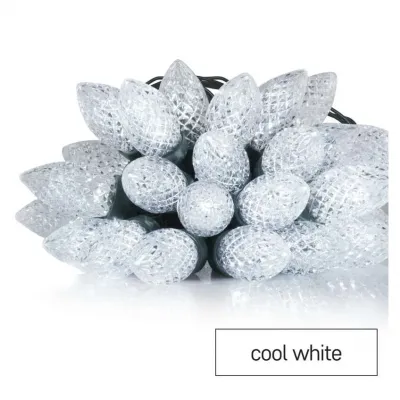Lampki choinkowe LED szyszki 50 LED 9,8 m zimna biel zielony przewód 8 programów IP44 EMOS (D5ZC01)
