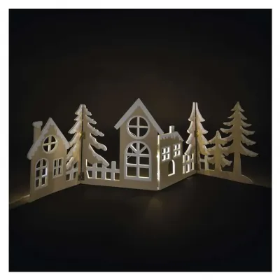 Wioska świąteczna 40 LED 60 cm 2x AA ciepła biel IP20 timer EMOS (DCWW41)