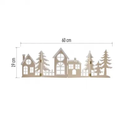 Wioska świąteczna 40 LED 60 cm 2x AA ciepła biel IP20 timer EMOS (DCWW41)