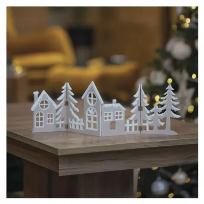 Wioska świąteczna 40 LED 60 cm 2x AA ciepła biel IP20 timer EMOS (DCWW41)