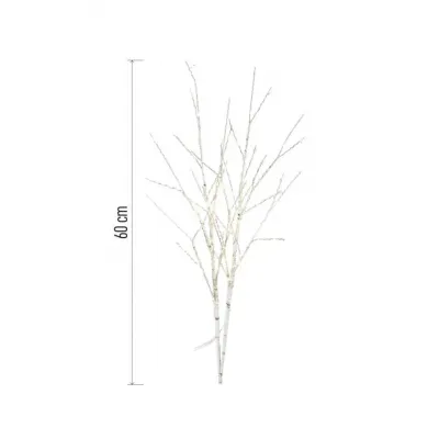 Ozdoba świąteczna 2x gałązka brzozy 60 cm 3x AA IP44 ciepła biel IP20 timer EMOS (DCTW26)