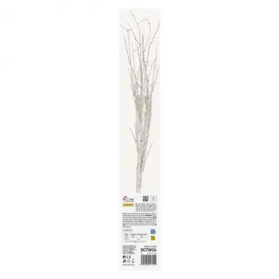 Ozdoba świąteczna 2x gałązka brzozy 60 cm 3x AA IP44 ciepła biel IP20 timer EMOS (DCTW26)