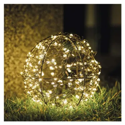 Ozdoba świąteczna kula 200 LED 20 cm ciepła biel IP44 EMOS (DCTW33)