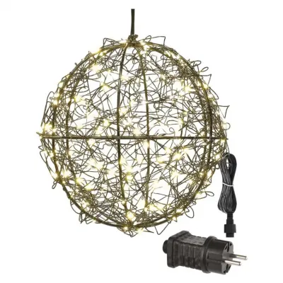 Ozdoba świąteczna kula 200 LED 20 cm ciepła biel IP44 EMOS (DCTW33)