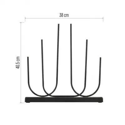 Świecznik świąteczny 6 LED 40 cm 2x AA metal ciepła biel IP20 timer EMOS (DCAW24)