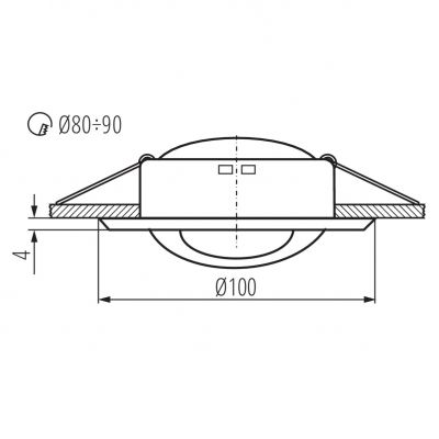 Oprawa punktowa 1x50W GU5,3 12V IP20 ARGUS CT-2117-C chrom 00309 KANLUX (309)