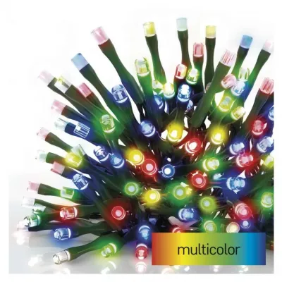 Lampki choinkowe Classic 40 LED 4m multikolor zielony przewód IP44 8 programów timer EMOS (D4AM21)