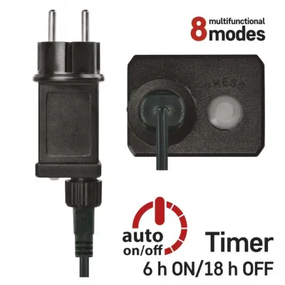 Lampki choinkowe Classic 120 LED 12m multikolor IP44 8 programów timer EMOS (D4AM23)