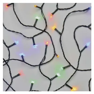 Lampki choinkowe Classic 240 LED 24m multikolor ziel. przew. IP44 8 programów timer EMOS (D4AM25)