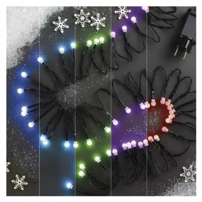 Lampki choinkowe kulki 96LED 64 programy pilot timer 10m IP44 EMOS (D5AA01)