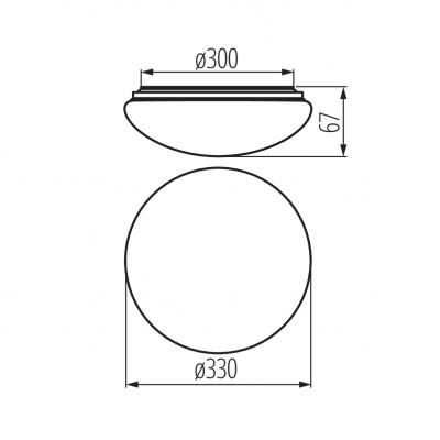 Lampa plafon CORSO LED V2 18 W neutralna biel KANLUX (31224)