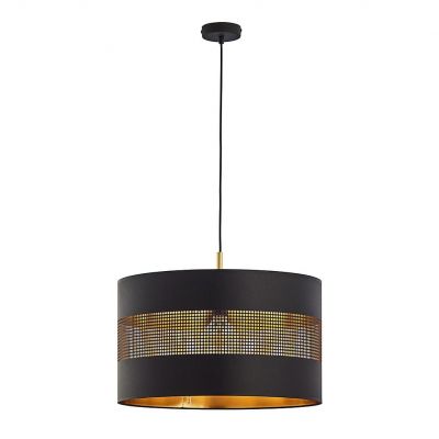 TK-Lighting lampa wisząca Tago Black 1xE27 max 60W czarna/złota (3211)