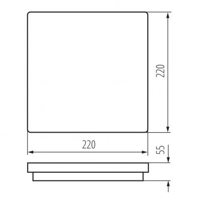 Plafoniera LED BENO N 18W NW-L-SE GR z czujnikiem ruchu 4000K barwa neutralna 1550lm IP54 Grafitowy 32949 KANLUX (32949)