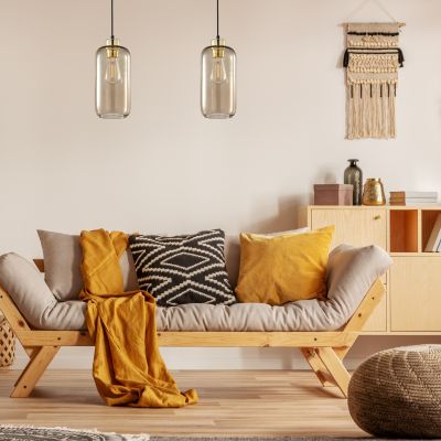 Lampa wisząca minimalistyczna Marco E27 czarno/złota loft 3314 TK Lighting (3314)