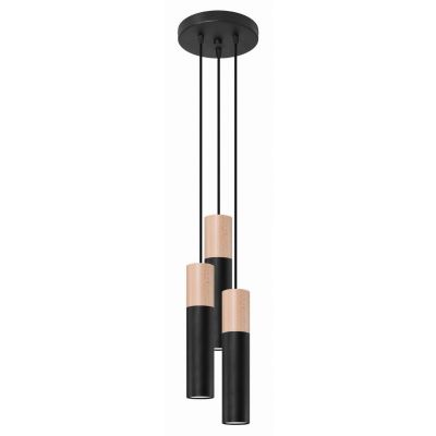 Sollux Lampa wisząca PABLO 3P czarna SL.1014 (SL.1014)