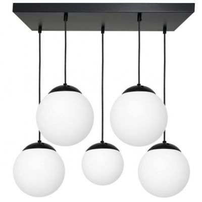 Milagro lampa wisząca Lima 5xE14 czarno/biała MLP6525 (MLP6525)