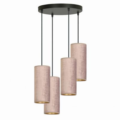 Emibig lampa wisząca Bente 4 Premium 4xE27 różowo/czarny 1061/4PREM (1061/4PREM)