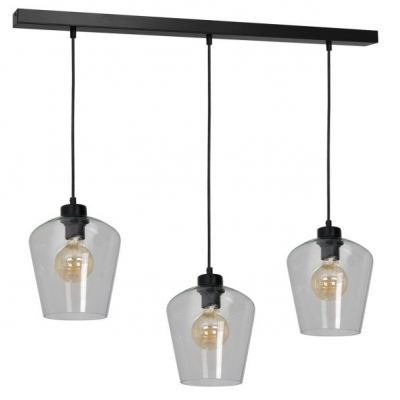 Milagro lampa wisząca Santiago Clear 3xE27 czarna MLP6608 (MLP6608)