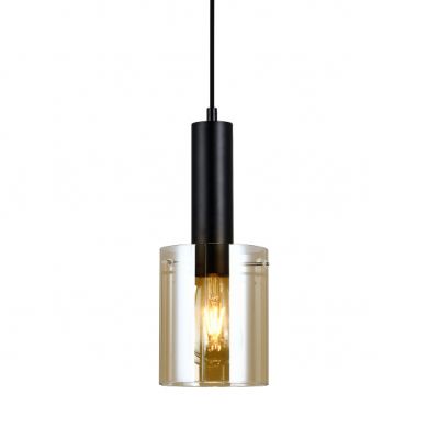 ITALUX lampa wisząca Sardo E27 40W 220-240V IP20 kolor - czarny (PND-5581-1-BK+AMB)