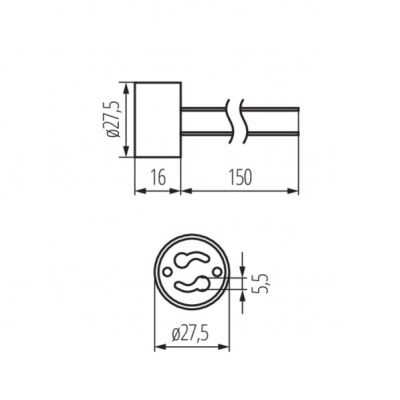 Oprawka GZ10 ceramiczna HLDR-GZ10 00402 KANLUX (402)